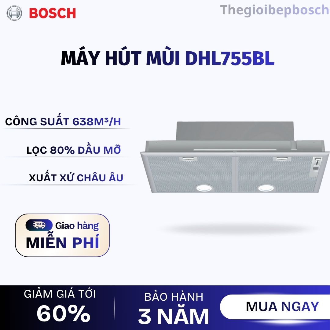 Máy hút khói khử mùi Bosch DHL755BL Máy hút khói khử mùi Bosch DHL755BL