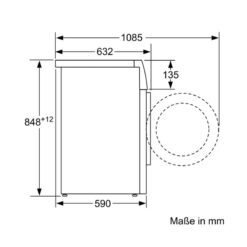 Máy giặt Bosch WAV28E43 7 Kích thước Máy giặt Bosch WAV28E43