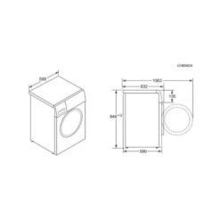 Máy giặt Bosch WAW32640EU I-DOS 6 Kích thước của Máy giặt Bosch WAW32640EU I-DOS