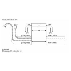 Kích thước máy rửa bát Bosch SMS2ITW04E