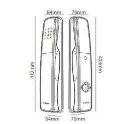 Khóa cửa điện tử Bosch EL800 EU 4 Kích thước khóa cửa điện tử Bosch EL800 EU