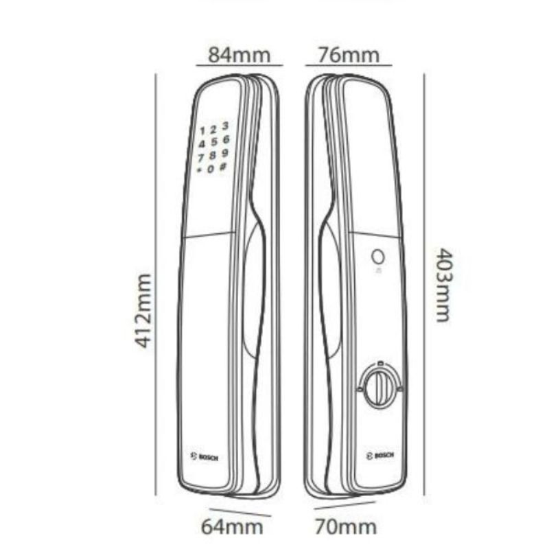 Kích thước khóa cửa điện tử Bosch EL800 EU Kích thước khóa cửa điện tử Bosch EL800 EU