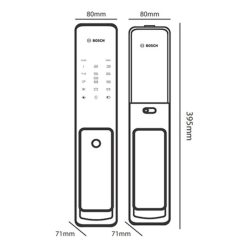 Khóa cửa điện tử Bosch FU 750 EU 4 Kích thước khóa cửa điện tử Bosch FU 750 EU