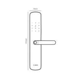 Kích thước khóa cửa điện tử Bosch ID60 EU