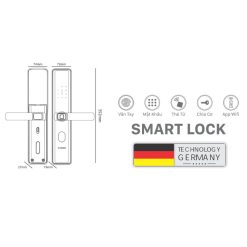 Khóa điện tử Bosch ID30B EU - APP 6 Kích thước khóa điện tử Bosch ID30B EU - APP