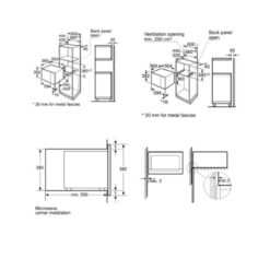 Lò vi sóng Bosch BEL554MS0K 5 Kích thước Lò vi sóng Bosch BEL554MS0K