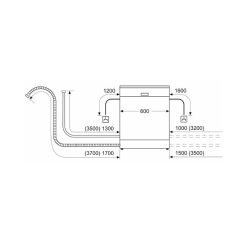 Thiết kế lắp đặt của máy rửa bát âm tủ Bosch SMV25BX03R Serie 2