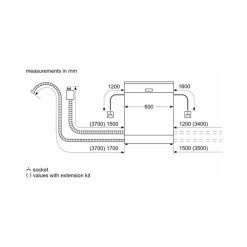 Thiết kế lắp đặt của máy rửa bát Bosch SMS6ZCI08E Serie 6