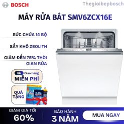 Máy rửa bát âm tủ Bosch SMV6ZCX16E Serie 6