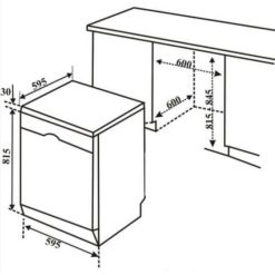 Máy rửa bát độc lập Bosch SMS8TCI01E serie 8 8 Kích thước Máy rửa bát độc lập Bosch SMS8TCI01E serie 8