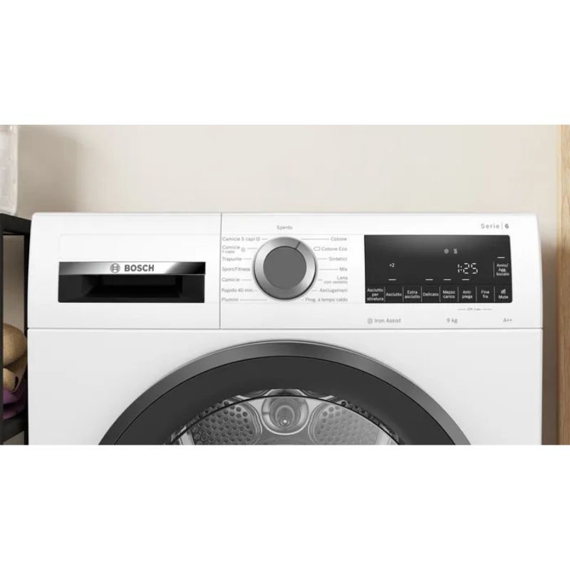 Ảnh bảng điều khiển máy sấy bơm nhiệt Bosch 9 kg WQG241A0IT Serie 6 Ảnh bảng điều khiển máy sấy bơm nhiệt Bosch 9 kg WQG241A0IT Serie 6
