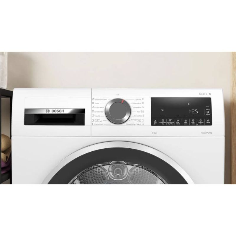 Bảng điều khiển máy sấy bơm nhiệt Bosch 9 kg WQG245D0IT Serie 6 Bảng điều khiển máy sấy bơm nhiệt Bosch 9 kg WQG245D0IT Serie 6