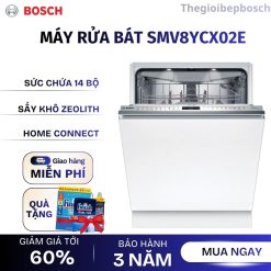 Máy rửa bát âm tủ Bosch SMV8YCX02E serie 8