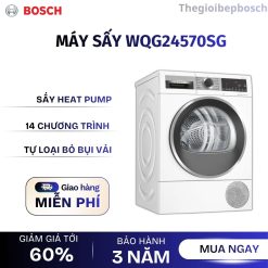 Máy sấy bơm nhiệt Bosch 9 kg WQG24570SG