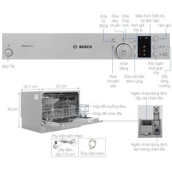 Máy rửa bát mini Bosch SKS62E38EU 5 Đặc điểm máy rửa bát mini Bosch SKS62E38EU