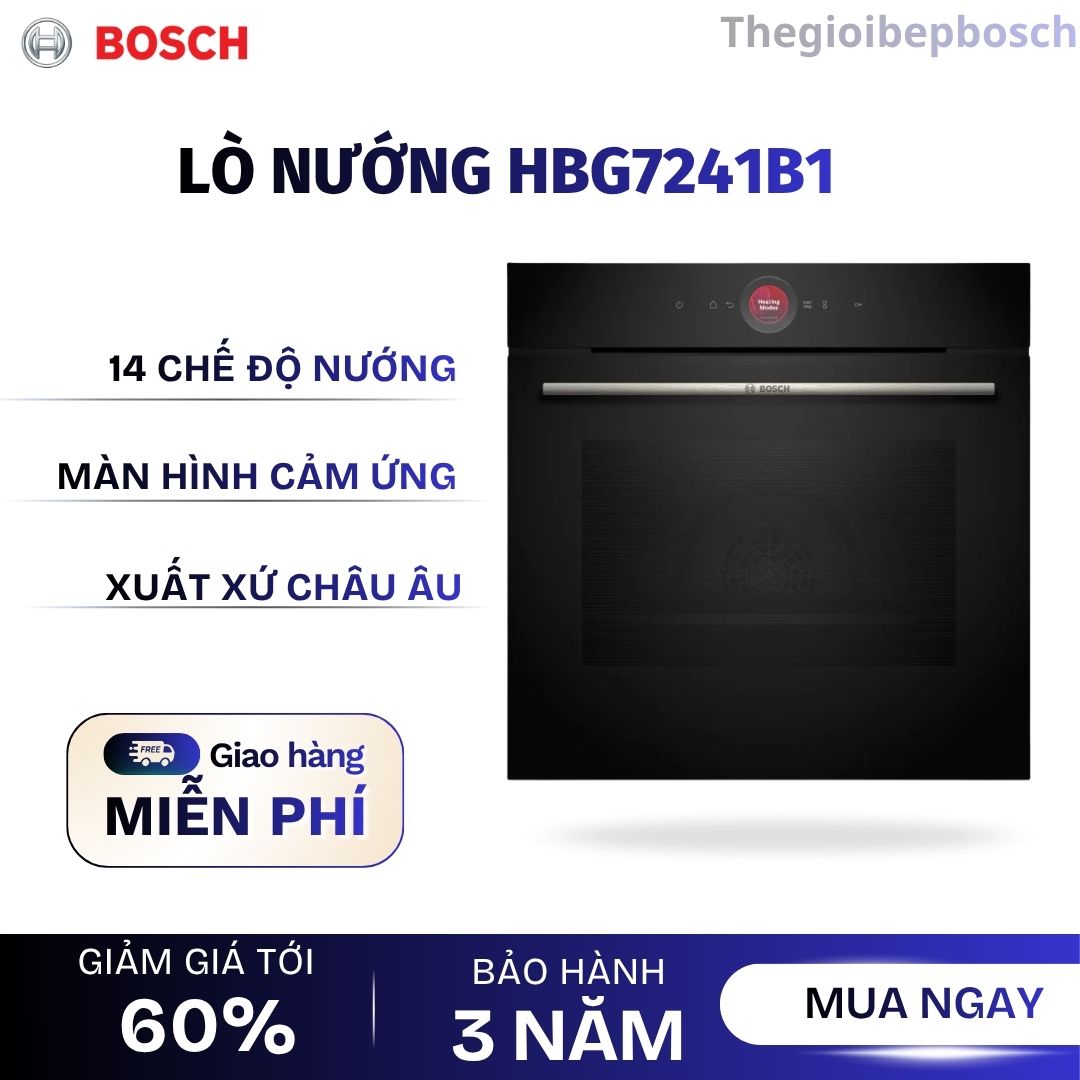 Lò nướng âm tủ 71L Bosch HBG7241B1 Lò nướng âm tủ 71L Bosch HBG7241B1