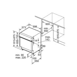 Máy rửa bát bán âm Bosch SMI6ZCS16E 11 huong dan lap dat bosch smi6zcs16e serie 6