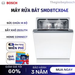 Máy rửa bát âm tủ Bosch SMD8TCX04E Serie 8