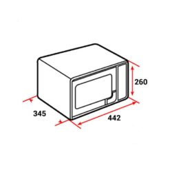 Lò vi sóng Bosch FEL023MS2 độc lập 4 Kích thước lò vi sóng Bosch FEL023MS2 độc lập