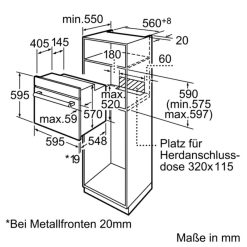 Kích thước lò nướng Bosch HBG78B760