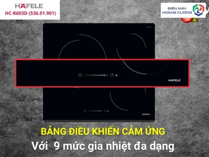 Bếp điện 3 vùng nấu Hafele HC-R603D 536.01.901 điều khiển cảm ứng