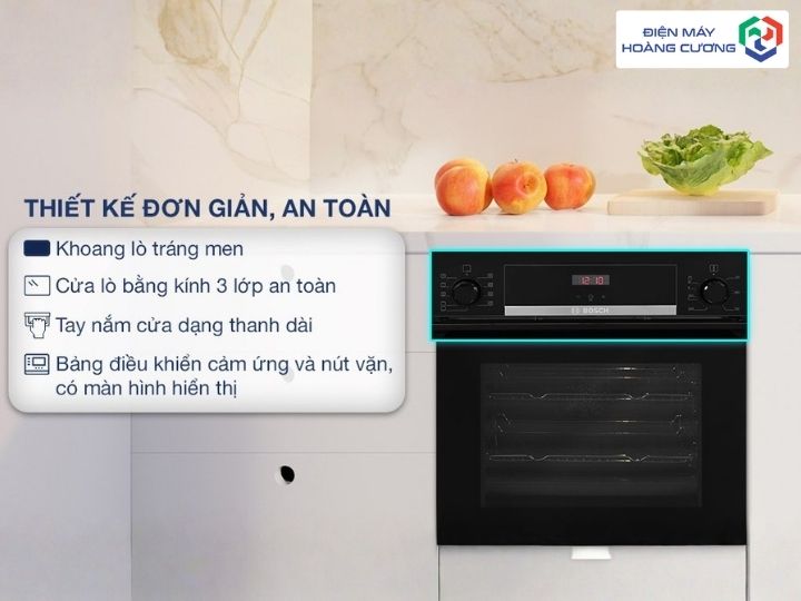 Lò nướng Bosch HBS534BB0B 14 Lò nướng Bosch HBS534BB0B khoang lò tráng men