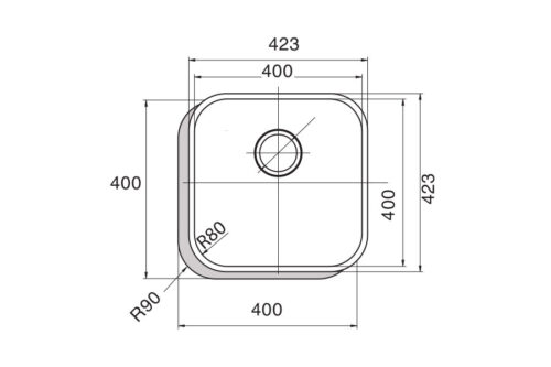 Chậu rửa chén bát Cata CBP 40-40 6 chau rua chen bat cata cbp 40 40 2