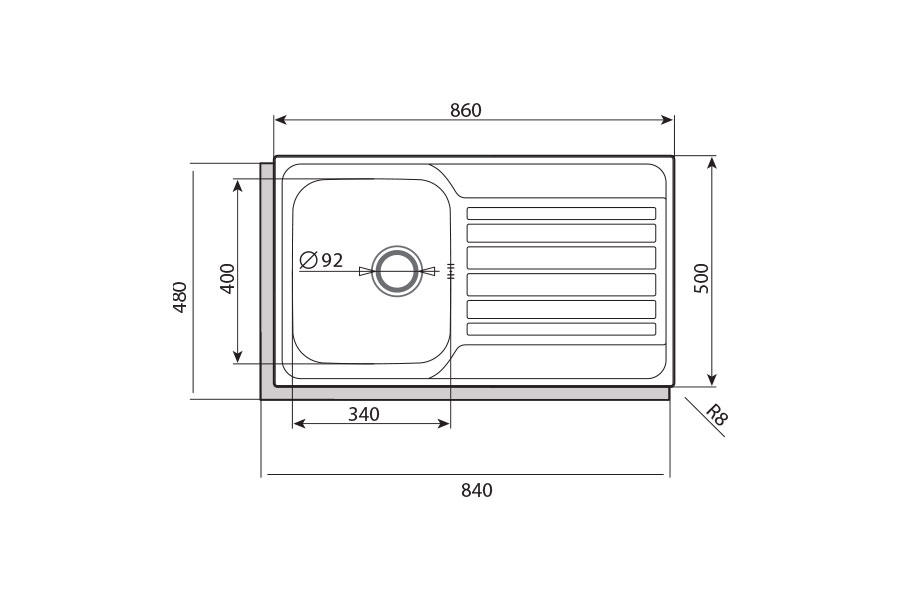 Chậu rửa chén bát Cata CDP-1 5 Chậu rửa chén bát Cata CDP-1 - Ảnh 3