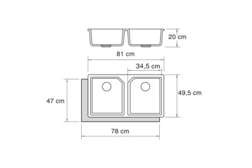 Chậu rửa chén bát Cata FRS-2 SV 7 chau rua chen bat cata frs 2 sv 2