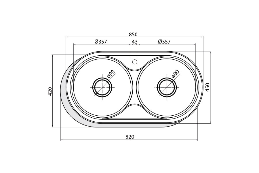 Chậu rửa chén bát Cata R-2 AG UNIT 5 Chậu rửa chén bát Cata R-2 AG UNIT - Ảnh 3
