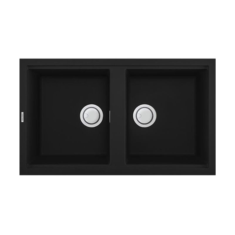 Chậu rửa đá Granite Malloca màu đen NERO G-45040 3 Chậu rửa đá Granite Malloca màu đen NERO G-45040