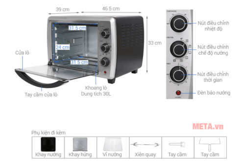 Lò nướng Electrolux EOT30MXC