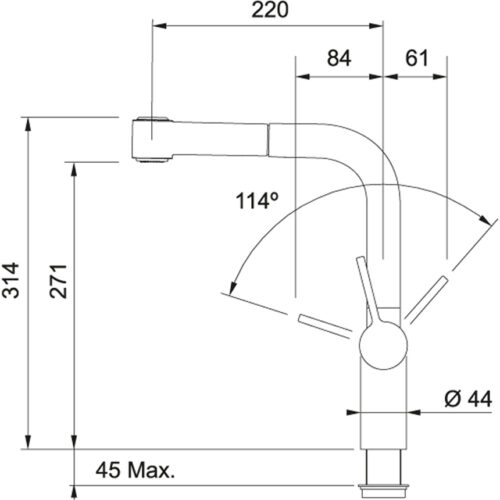 Vòi rửa Franke FS SL SP Steel 115.0370.589 4 franke fs sl sp steel 1
