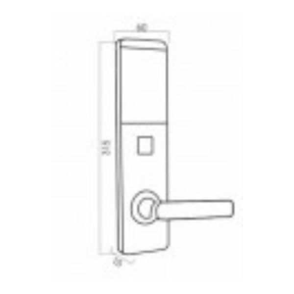 Khóa điện tử Kassler KL-393 4 Kích thước của Khóa điện tử Kassler KL-393