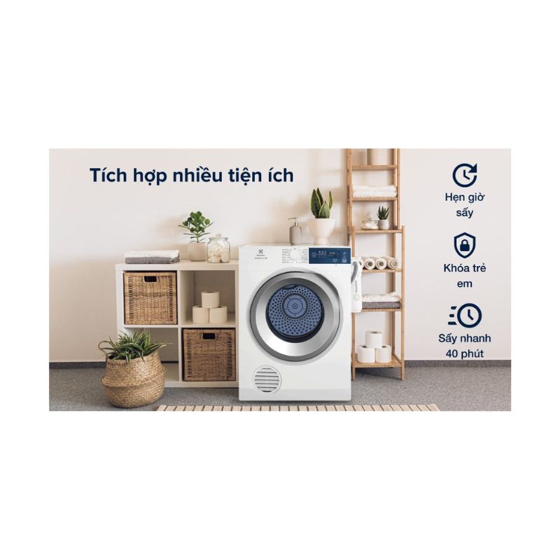 Máy sấy thông hơi Electrolux EDS854J3WB 6 Máy sấy thông hơi Electrolux EDS854J3WB có nhiều tiện ích thông minh
