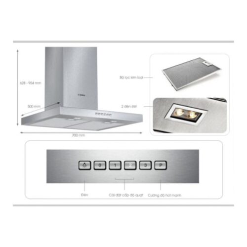 Máy hút khói khử mùi Bosch DWB077A50 7 Thiết kế máy hút khói khử mùi Bosch DWB077A50