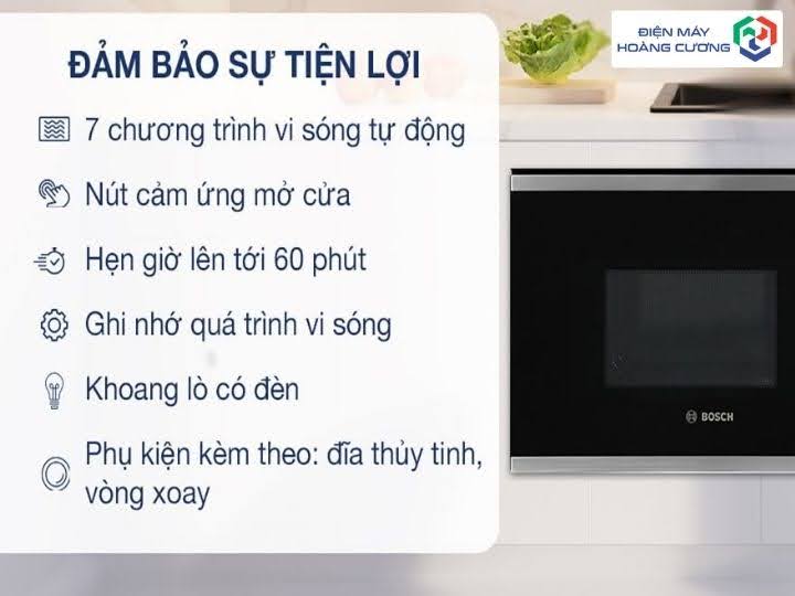 Lò vi sóng Bosch BFL523MS0B nấu ăn thông minh