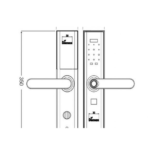 Khóa cửa điện tử Demax SL638 BN - APP WIFI 4 Kích thước của Khóa cửa điện tử Demax SL638 BN - APP WIFI