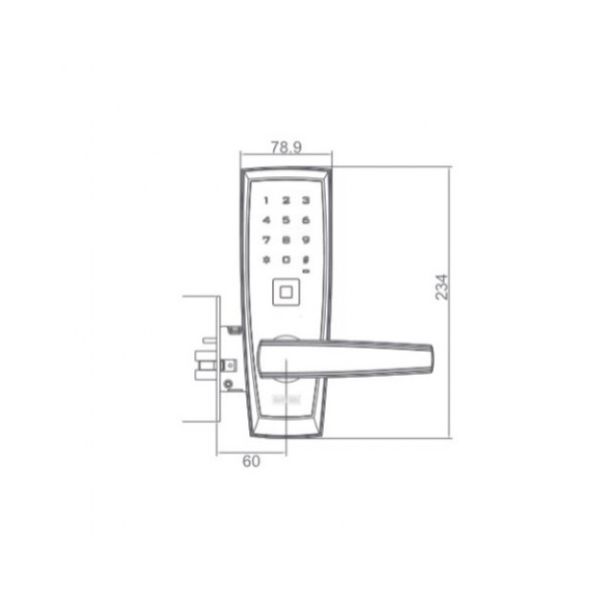 Khóa điện tử thông minh Giovani GSL-116E98CL 4 Kích thước của Khóa điện tử thông minh Giovani GSL-116E98CL