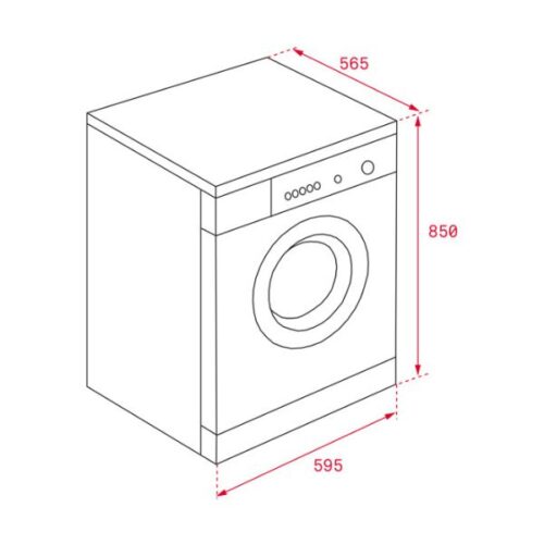 Máy giặt sấy Teka TKD 1510 WD EU EXP 7 Kích thước của Máy giặt sấy Teka TKD 1510 WD EU EXP
