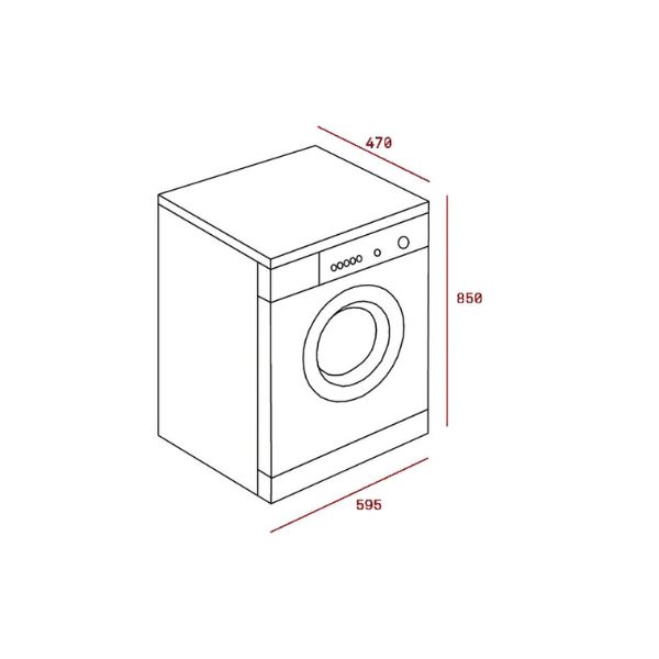 Máy giặt TEKA TKX3 1260 40874061 5 Kích thước của Máy giặt TEKA TKX3 1260