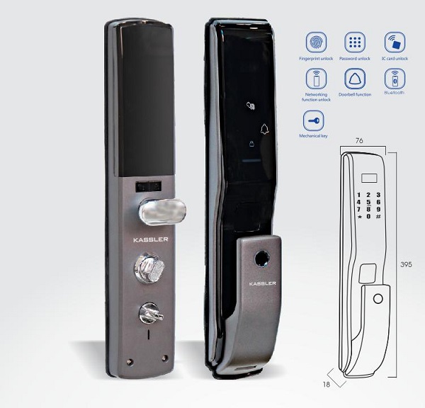 Khóa điện tử Kassler KL-789/ Khóa vân tay 4 Khóa điện tử Kassler KL-789/ Khóa vân tay - Ảnh 2