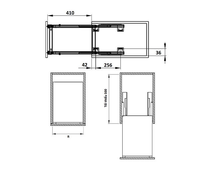 Bộ Đựng Chai Lọ Sonata 300mm Hafele 549.20.038 6 Bộ Đựng Chai Lọ Sonata 300mm Hafele 549.20.038 - Ảnh 4