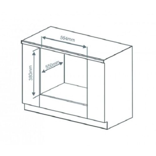 Lò vi sóng kết hợp nướng Elica EPBI MWO 280 TOUCH BK 11 Kích thước lò vi sóng kết hợp nướng Elica EPBI MWO 280 TOUCH BK