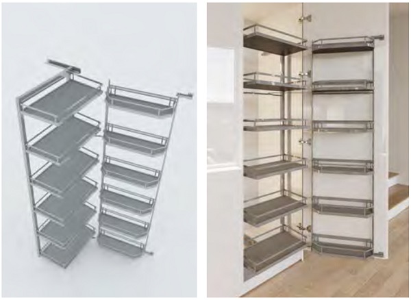 Tủ đồ khô Hafele Kosmo Kara Swing 548.65.842 9 Khay Tủ đồ khô Hafele Kosmo Kara Swing 548.65.842