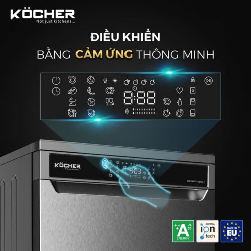 Máy rửa bát Kocher KDEU-8855S7 7 Điều khiển Máy rửa bát Kocher KDEU-8855S7