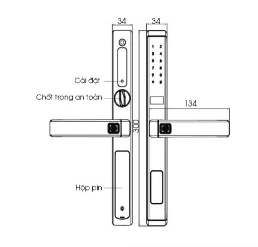 Khóa cửa điện tử chống nước Demax SL588 GS Lux 4 Khóa cửa điện tử chống nước Demax SL588 GS Lux - Ảnh 2