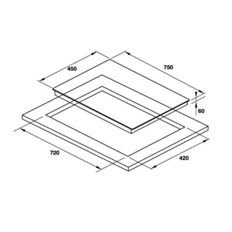 Bếp từ đôi Hafele HC-I752B 536.61.787 7 Kích thước bếp từ đôi Hafele HC-I752B 536.61.787
