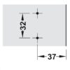 Đế bản lề Hafele 2 lỗ bắt vít với ốc điều chỉnh 315.98.656 2 315 98 656 1