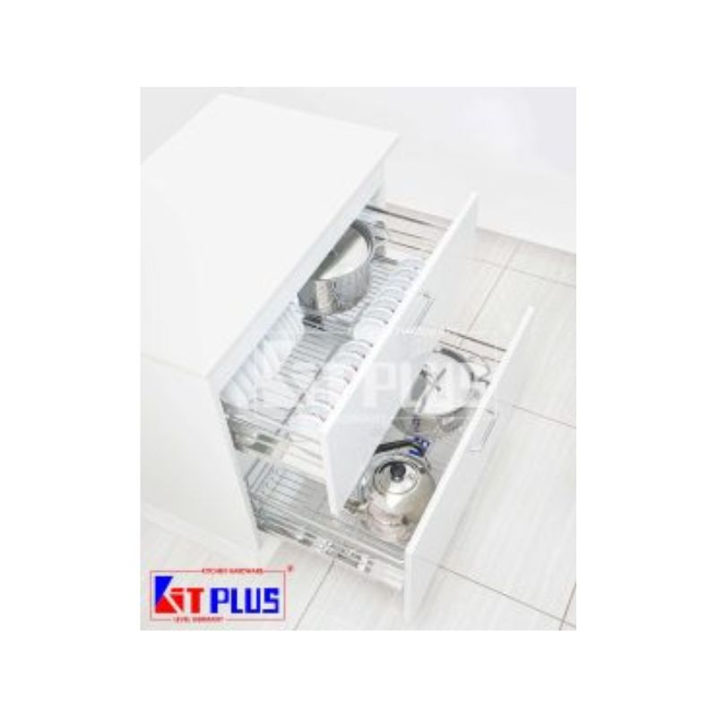 Giá xoong nồi, bát đĩa đa năng nan dẹt inox mờ Kit Plus BM VIP.75 3 Giá xoong nồi, bát đĩa đa năng nan dẹt inox mờ Kit Plus BM VIP.75